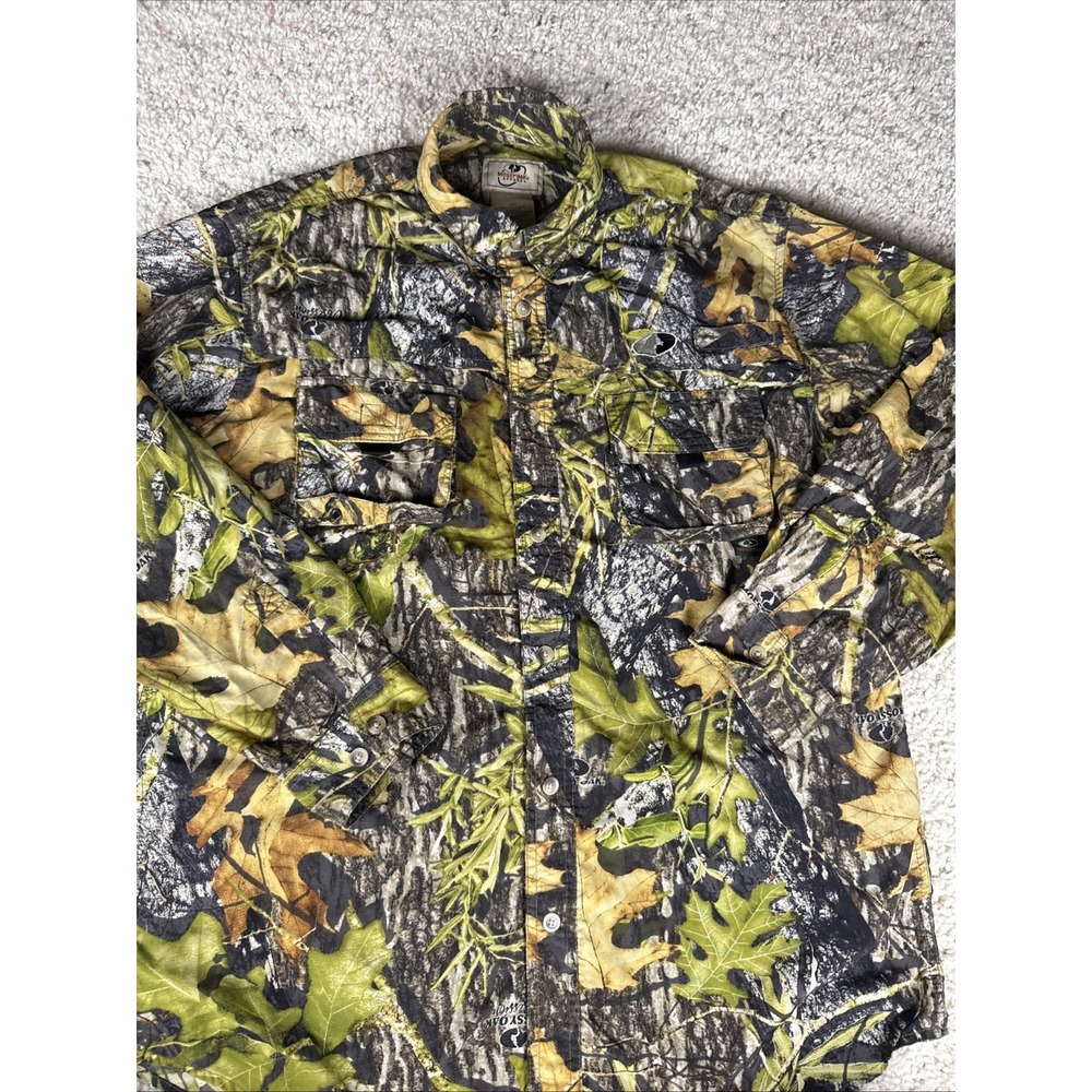 Mossy Oak Shirt Mens Med‎ Camo Break-Up Treklite Long Sleeve Vented Mesh Hunting